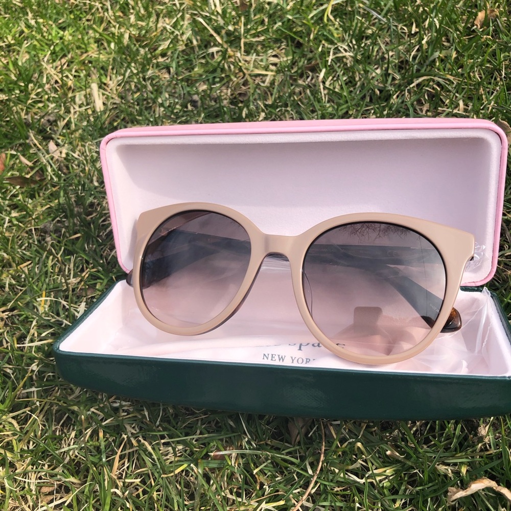 Kate Spade Akayla Nude Rounded Cat Eye Sunglasses